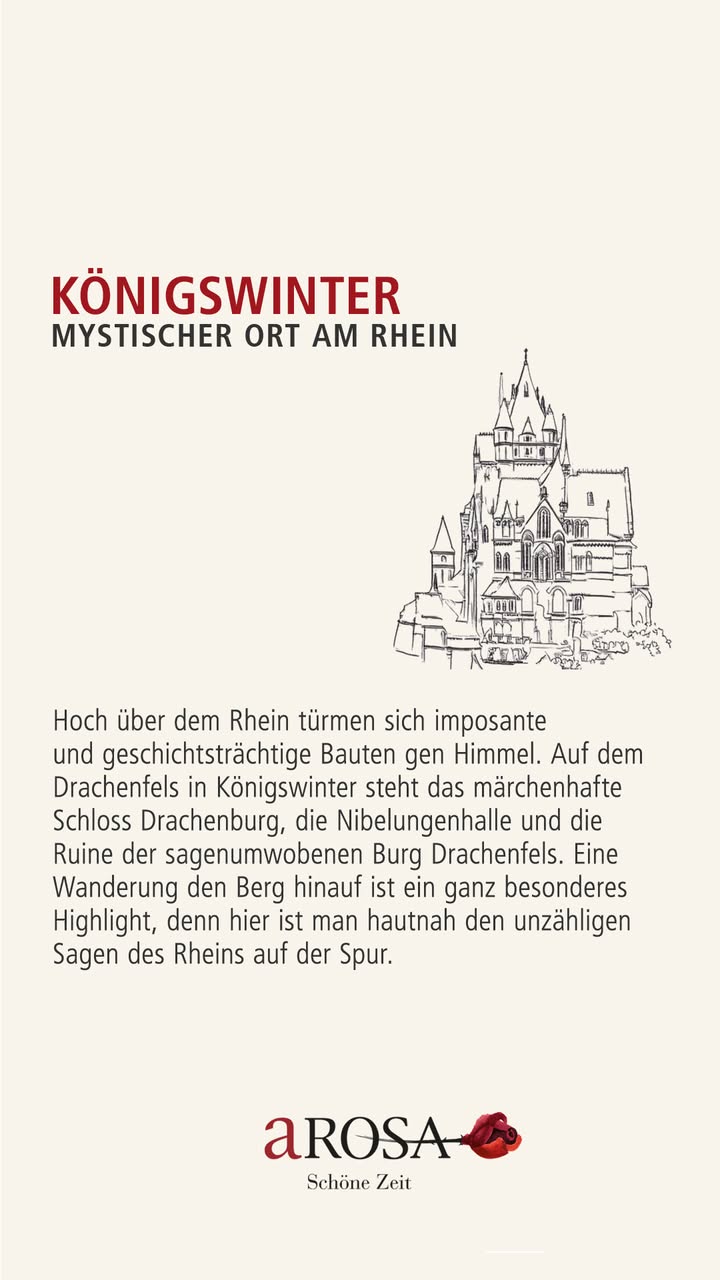 2025 neu dabei - Königswinter! 👑 Zum ersten Mal steuern A-ROSA Schiffe&hellip;